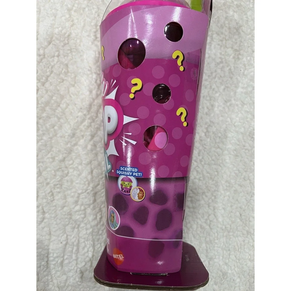 BARBIE DOLL Pop Reveal BOBA in Pink BERRY BLISS Cup w 8 SURPRISES New SEALED NIB